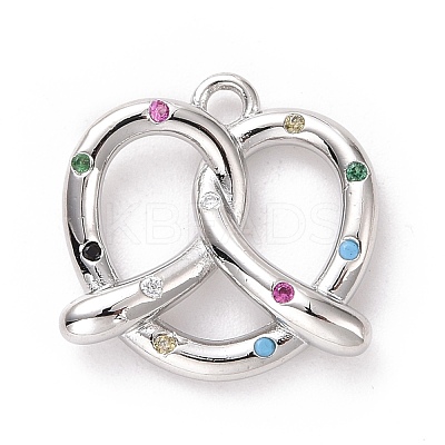 Eco-friendly Brass Micro Pave Cubic Zirconia Pendants KK-D079-20P-02-1