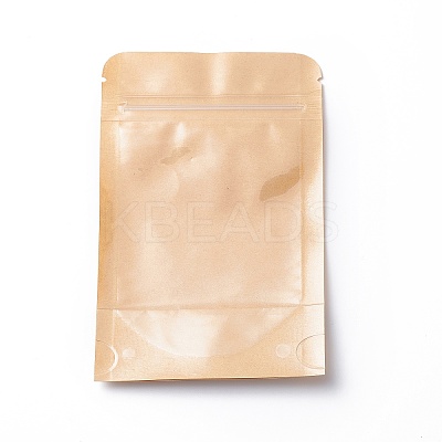Eco-friendly Biodegradable Kraft Paper Packaging Zip Top Paper Bag CARB-P002-04-1