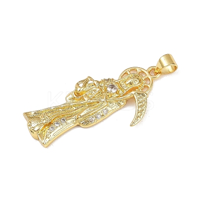 Brass Micro Pave Cubic Zirconia Pendants KK-R230-11G-1
