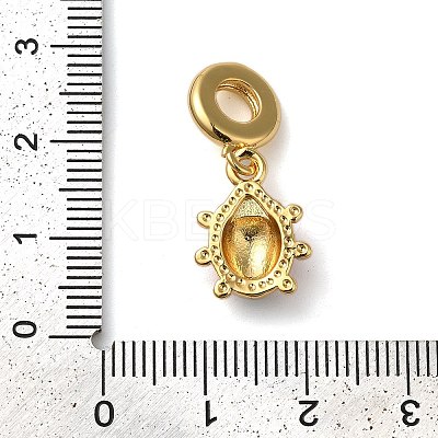 Brass Enamel European Dangle Charms KK-K345-07G-1