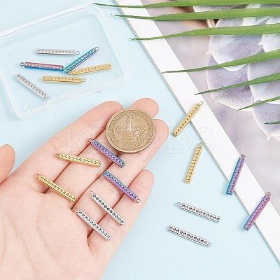 18Pcs 3 Colors 304 Stainless Steel Pendant Cabochon Settings FIND-AR0004-95-1