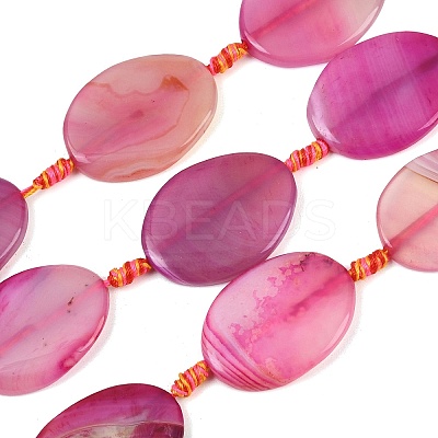 Natural Banded Agate Beads Strands G-P605-L02-02-1
