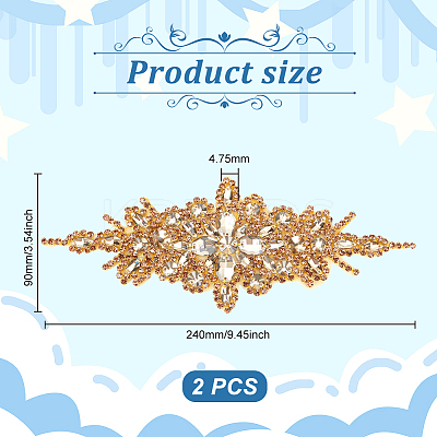Rhinestone Flower Appliques DIY-WH0504-99B-1