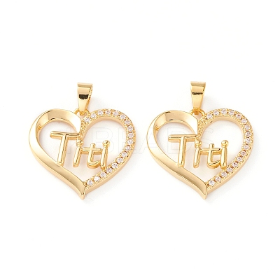 Brass Micro Pave Clear Cubic Zirconia Pendants LS-ZIRC-Z007-12G-1