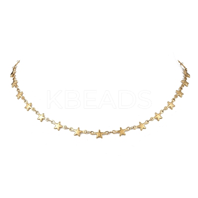 304 Stainless Steel Star Link Chains Necklaces & Bracelets Sets SJEW-JS01371-1