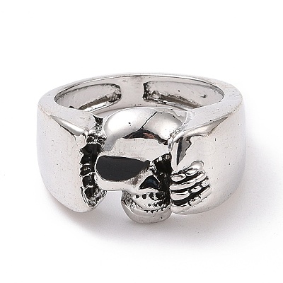 Alloy Skull Finger Ring LS-RJEW-H109-04AS-1