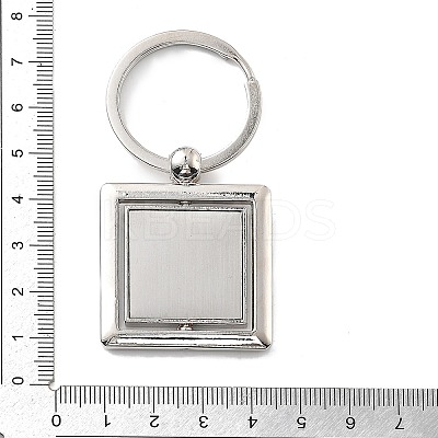 Zinc Alloy Rotating Keychain Bezel Cabochon Settings FIND-G088-01D-1