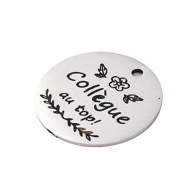 Anti-Tarnish 201 Stainless Steel Pendants STAS-R002-01P-15-1