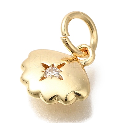 Brass Micro Pave Cubic Zirconia Pendants KK-Q001-13G-02-1