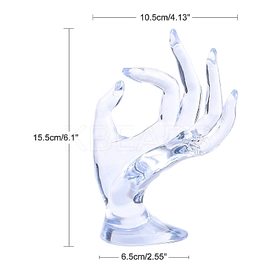 Plastic Ring Display Hand Model LS-DIY-I047-04A-1