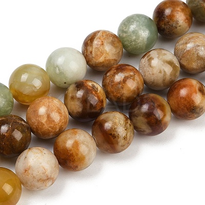 Natural Xiuyan Jade Beads Strands G-F792-C02-03-1