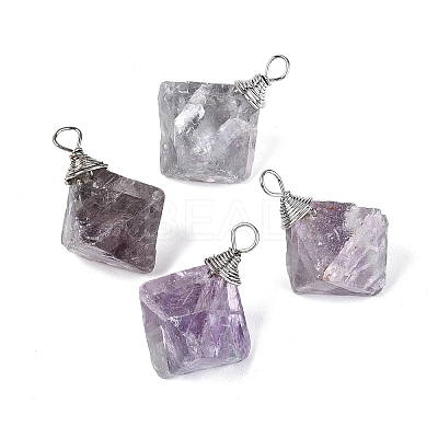Natural Fluorite Pendants G-Q606-49P-1