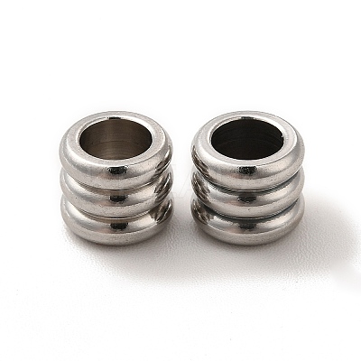 Non-Tarnish 201 Stainless Steel European Beads STAS-M089-04P-1