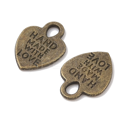 Tibetan Style Alloy Heart Charms LS-X-TIBEP-Q035-07AB-NR-1