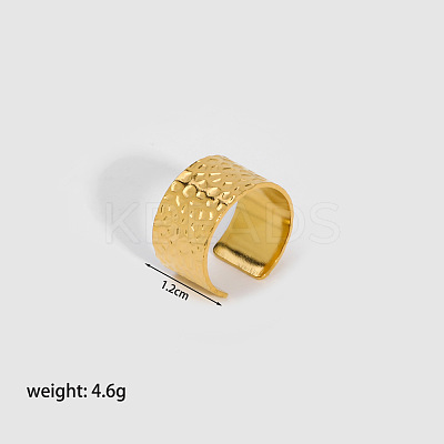 304 Stainless Steel Adjustable Open Cuff Rings for Women IM9526-1-1