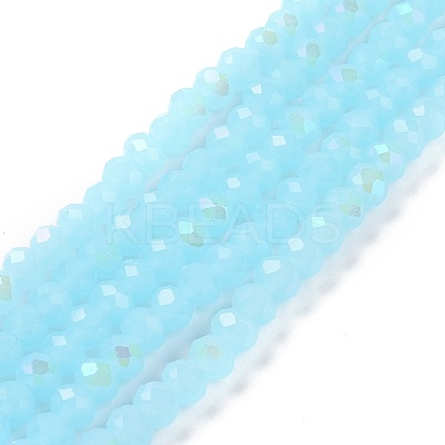 Electroplate Glass Beads Strands EGLA-A044-J4mm-L04-1