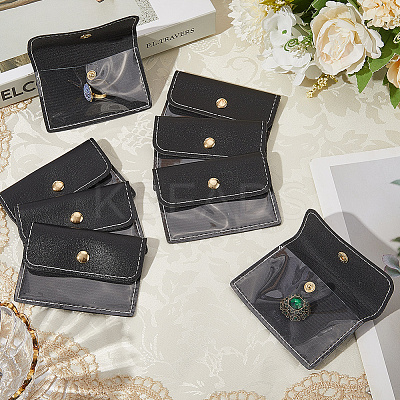 8Pcs Portable Imitation Leather Jewelry Bags for Travel ABAG-SP0001-38B-1