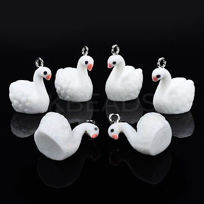 Flocky Resin Pendants X-RESI-N032-13-1