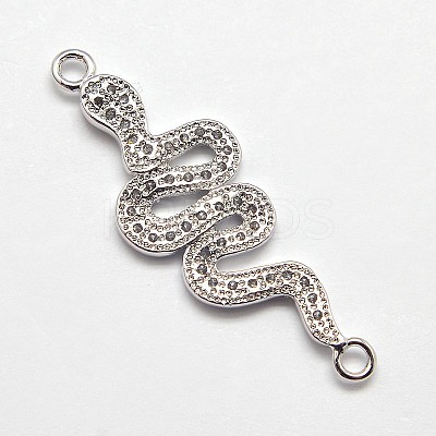 CZ Brass Micro Pave Cubic Zirconia Links X-ZIRC-L002-38P-1