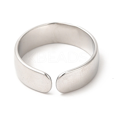 Non-Tarnish 304 Stainless Steel Common Gull Open Cuff Ring for Women RJEW-E063-14P-1