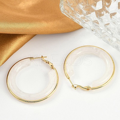 304 Stainless Steel Hoop Earrings For Women LS-EJEW-B113-02G-04-1