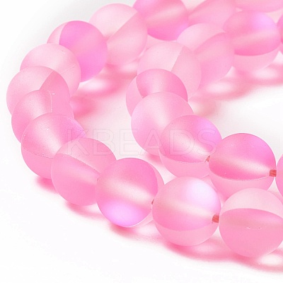 Synthetic Moonstone Beads Strands G-E573-01B-25-1