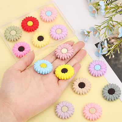 18Pcs 18 Colors Food Grade Eco-Friendly Silicone Beads SIL-CA0002-18-1