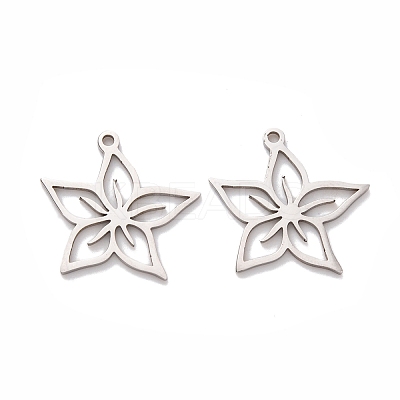 Non-Tarnish 5Pcs 201 Stainless Steel Pendants STAS-M056-08P-1