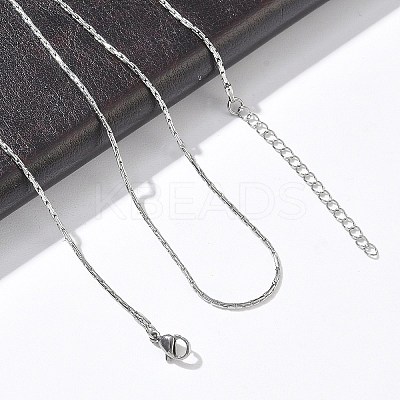 1.2MM 304 Stainless Steel Boston Link Chain Necklaces NJEW-D328-01P-03-1