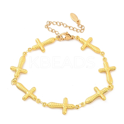 201 Stainless Steel Link Bracelets for Women BJEW-Z103-01G-02-1