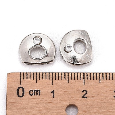 Letter Slider Beads for Watch Band Bracelet Making X-ALRI-O012-D-NR-1