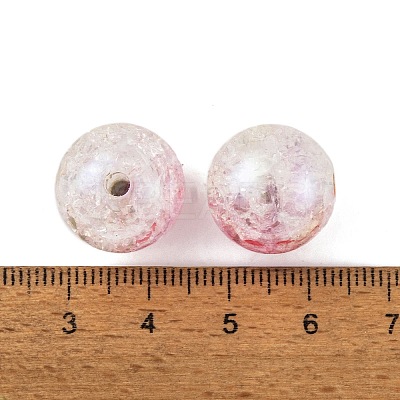 UV Plating Rainbow Iridescent Two Tone Acrylic Beads PACR-C009-04I-1