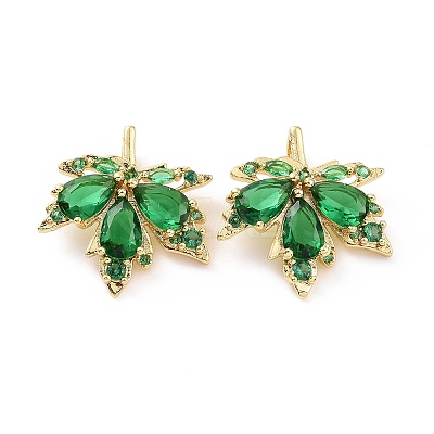 Brass Micro Pave Cubic Zirconia Pendants KK-E068-VC400-1