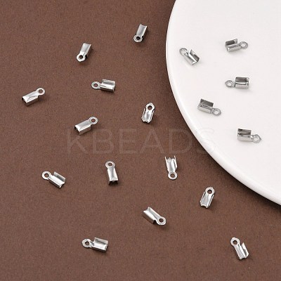 Tarnish Resistant 304 Stainless Steel Folding Crimp Ends X-STAS-R063-29-1