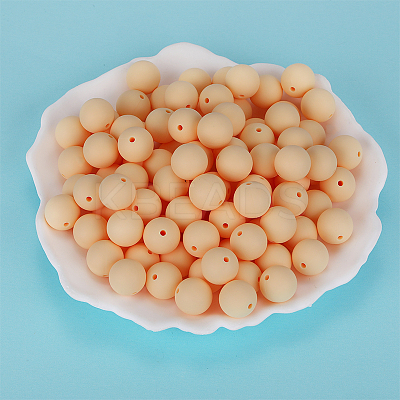 Round Silicone Focal Beads SI-JX0046A-20-1