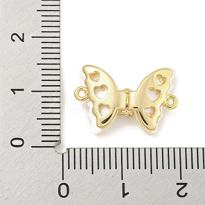 Brass Pave Clear Cubic Zirconia Butterfly Connector Charms KK-Q820-38G-1