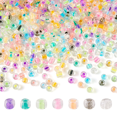  10 Bags Glass Round Seed Beads GLAA-TA0001-85-1