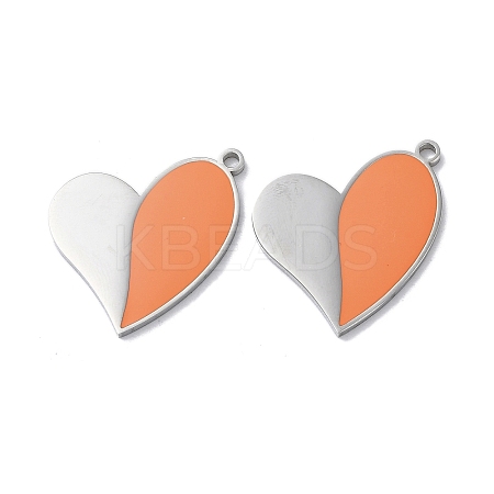 304 Stainless Steel Pendants STAS-C083-05P-02-1