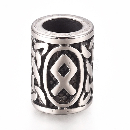 304 Stainless Steel European Beads OPDL-G010-07AS-13B-1