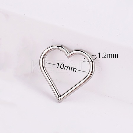 316L Stainless Steel Micro Pave Cubic Zirconia Hoop Nose Rings WG5D603-17-1