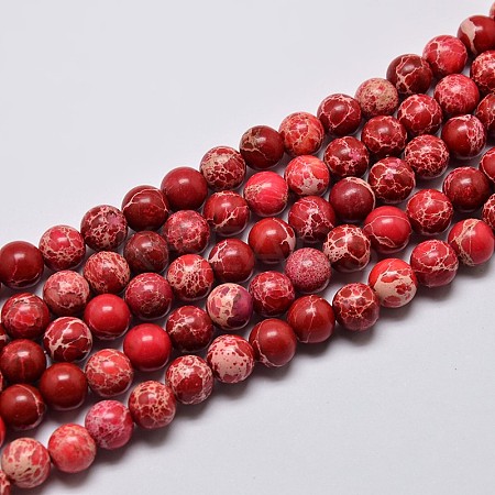 Natural Imperial Jasper Beads Strands G-I122-10mm-04-1