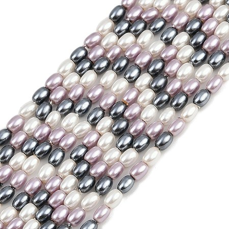 Electroplated Shell Pearl Beads Strands BSHE-H113-06B-04-1