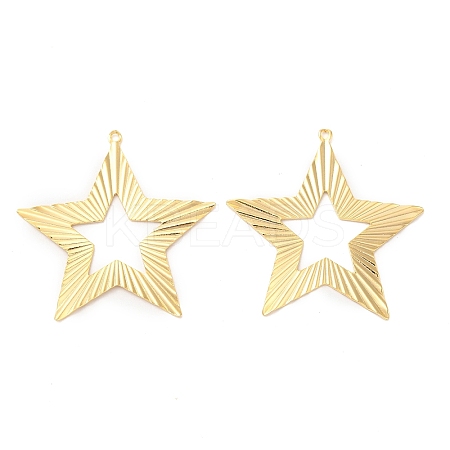 Rack Plating Brass Filigree Pendants KK-M250-19G-1