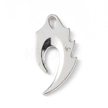 Alloy Rhinestone Pendants PALLOY-M206-09P-1