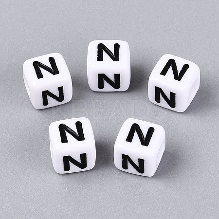 Opaque Acrylic Beads SACR-N020-04A-N-1