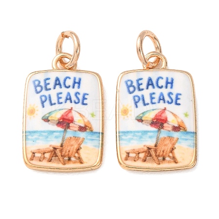 Printed Brass Pendants KK-CBA3895-01D-G-1