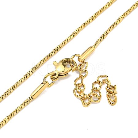 Ion Plating(IP) 304 Stainless Steel Snake Chain Necklaces LS-NJEW-R266-05G-1