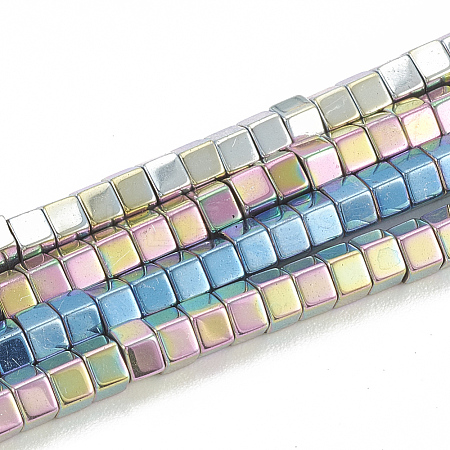 Electroplate Non-magnetic Synthetic Hematite Beads Strands G-N0318-03-1