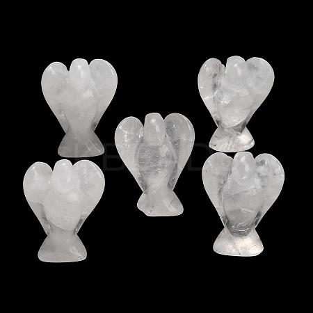 Natural Quartz Crystal Gemstone Carved Angle Figurines GG-CBA8396-A19-1