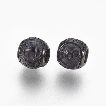 316 Surgical Stainless Steel European Beads STAS-F195-128B-04-1